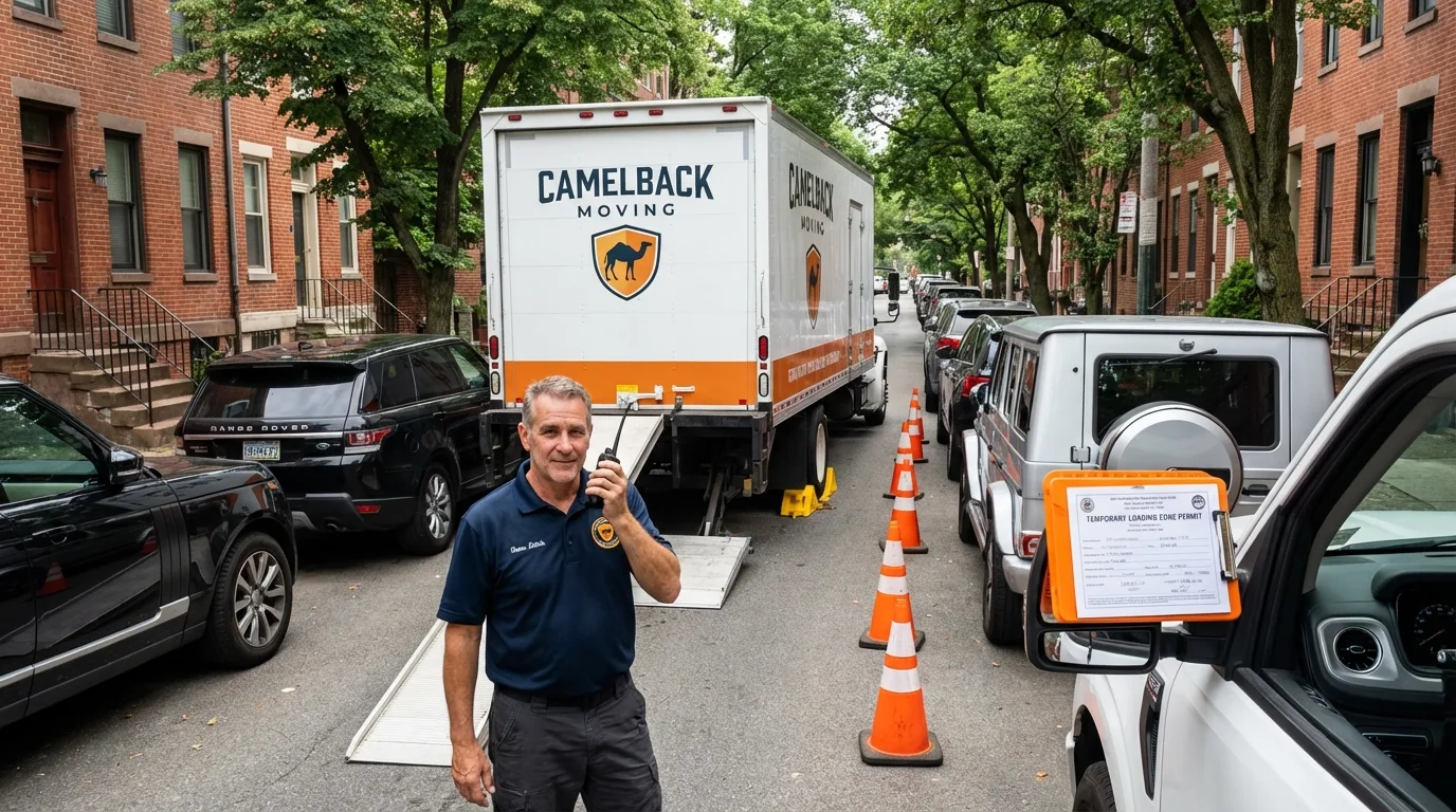City street loading permit setup in Woodbury Heights, NJ